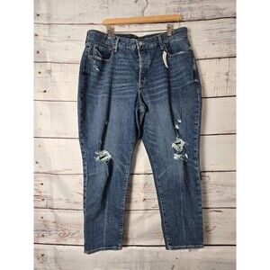 Old Navy Womens Jeans Size 18 High Rise Curvy OG Straight Distressed NWT